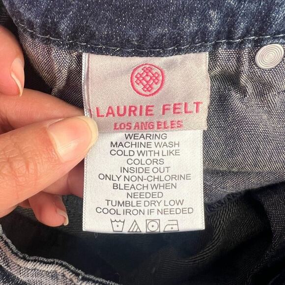 Laurie Felt Jeans Womens 4 Vintage Blue Classic Denim Embroidered Slim Leg Jean - Picture 7 of 15